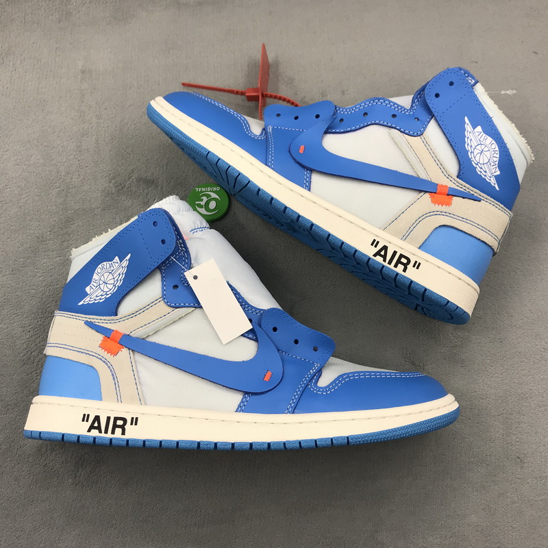 Authentic OFF-WHITE x Air Jordan 1 UNC